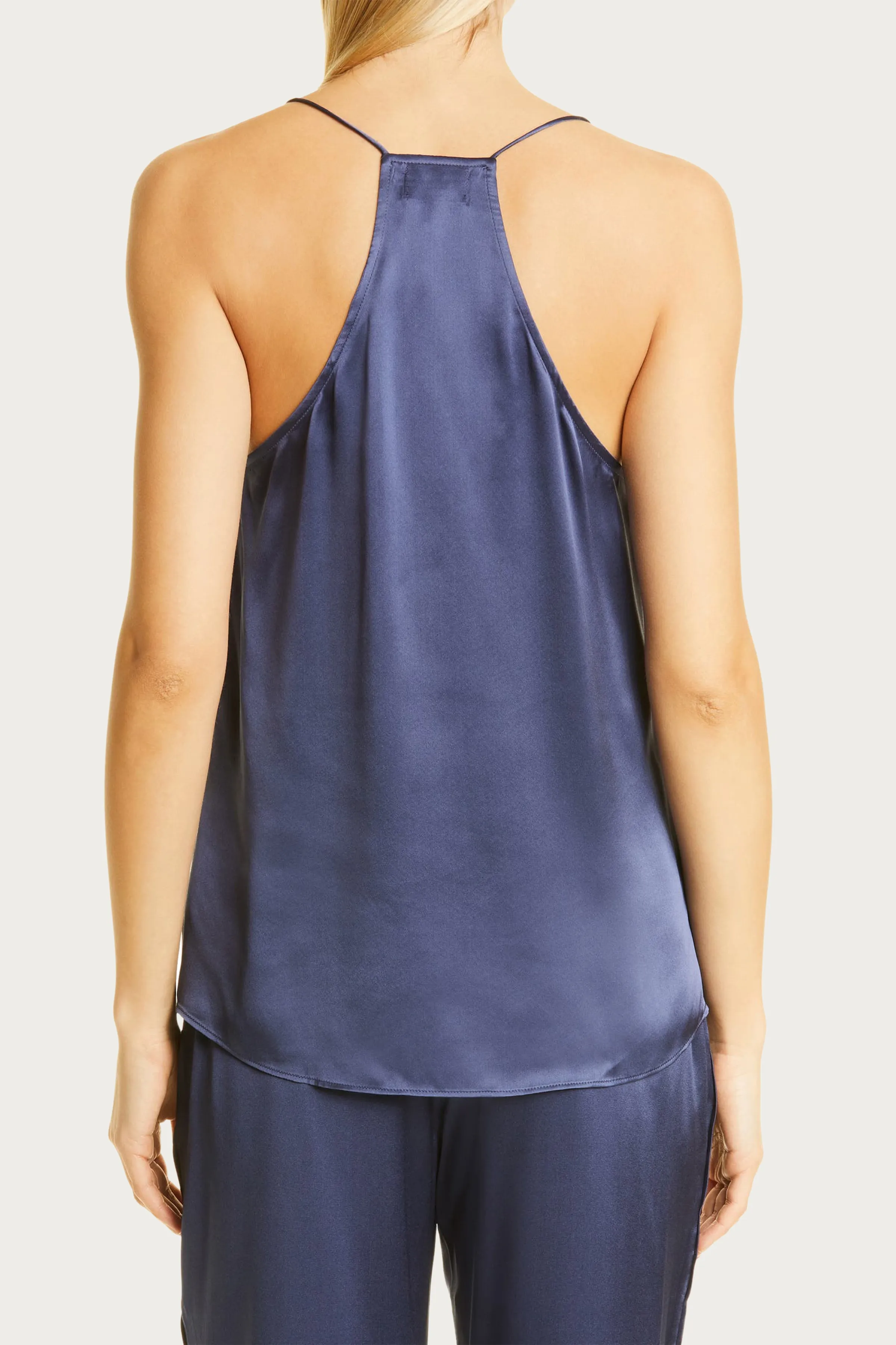 RACER LACE-TRIM SILK CAMISOLE