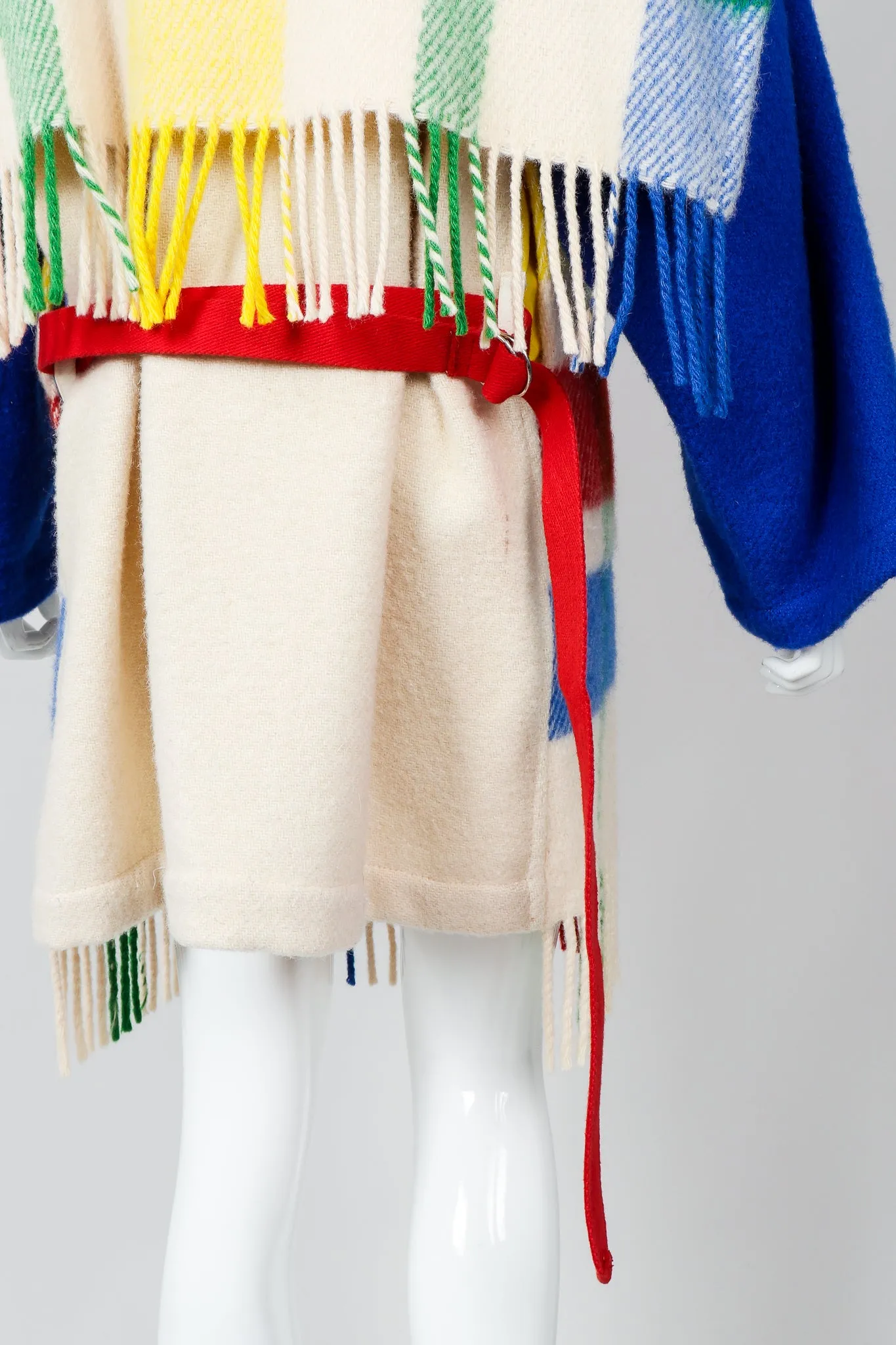 Rainbow Plaid Blanket Coat