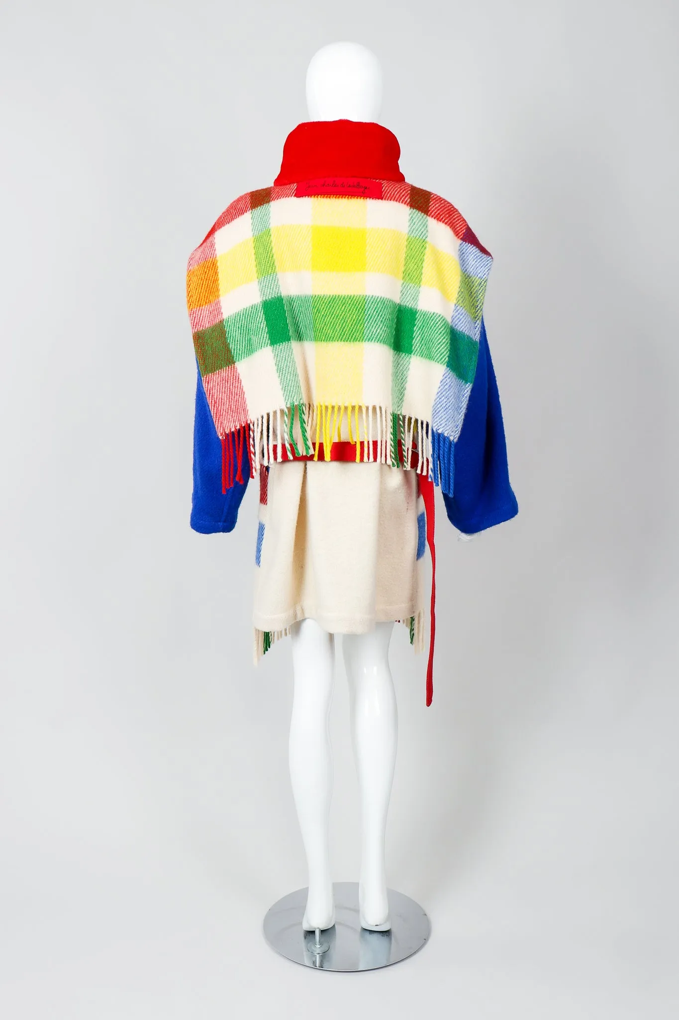 Rainbow Plaid Blanket Coat