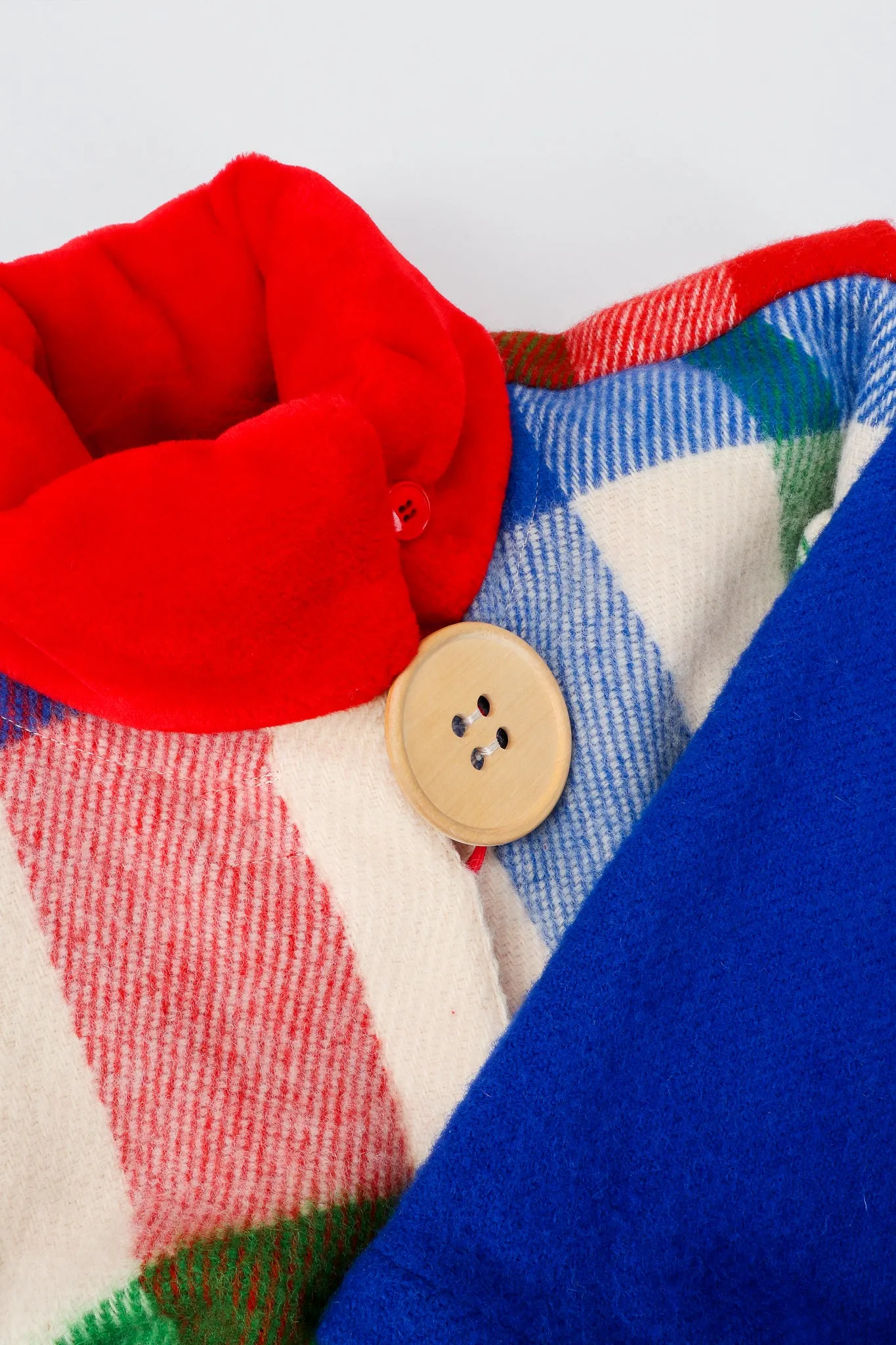 Rainbow Plaid Blanket Coat