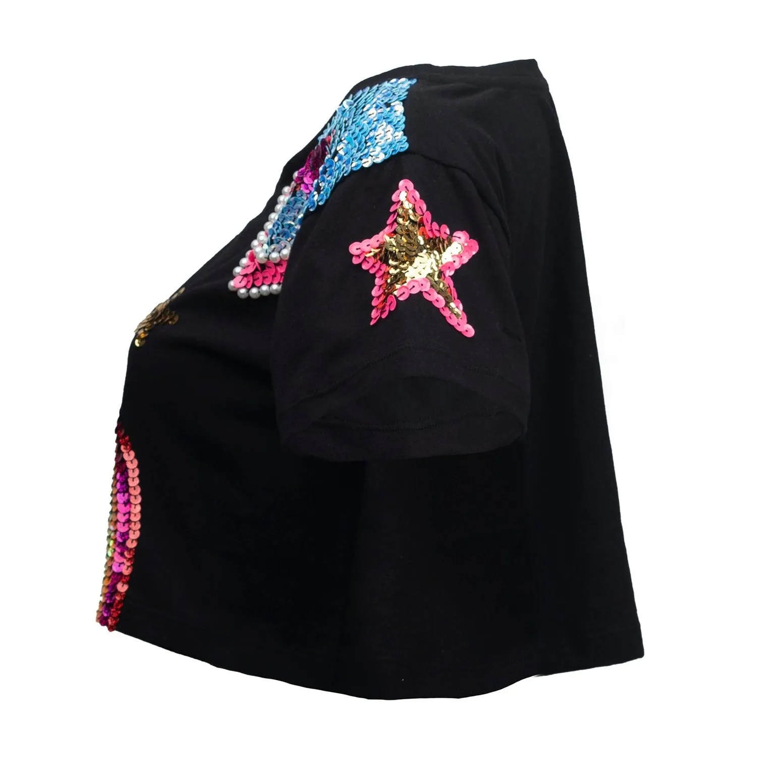 Rainbow Rodeo Crop Top (Black)