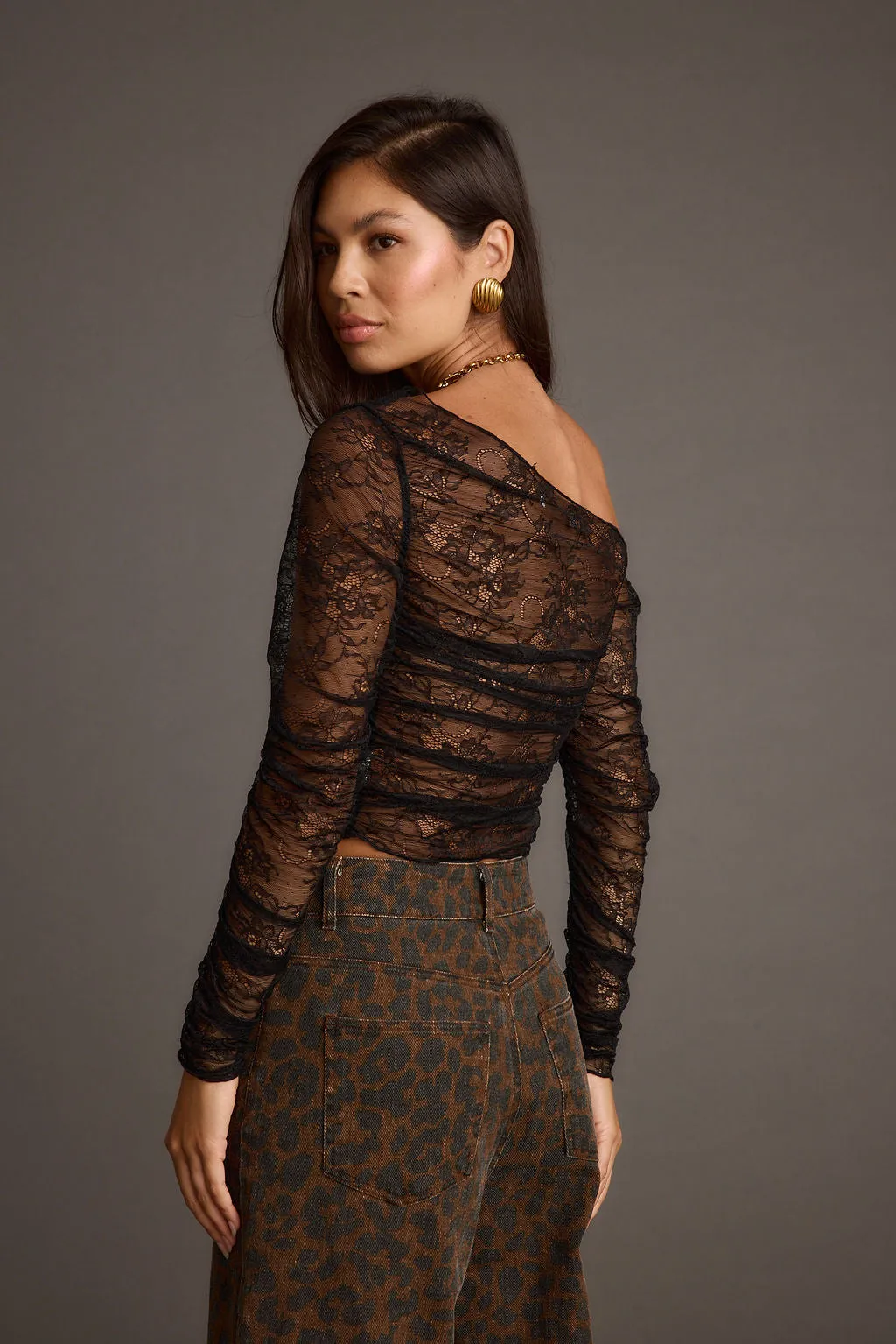 Ramona Black Lace Off The Shoulder Top