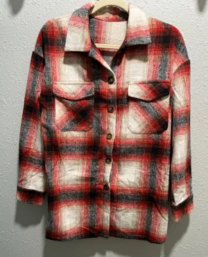 Red & Black Plaid Flannel Tunic