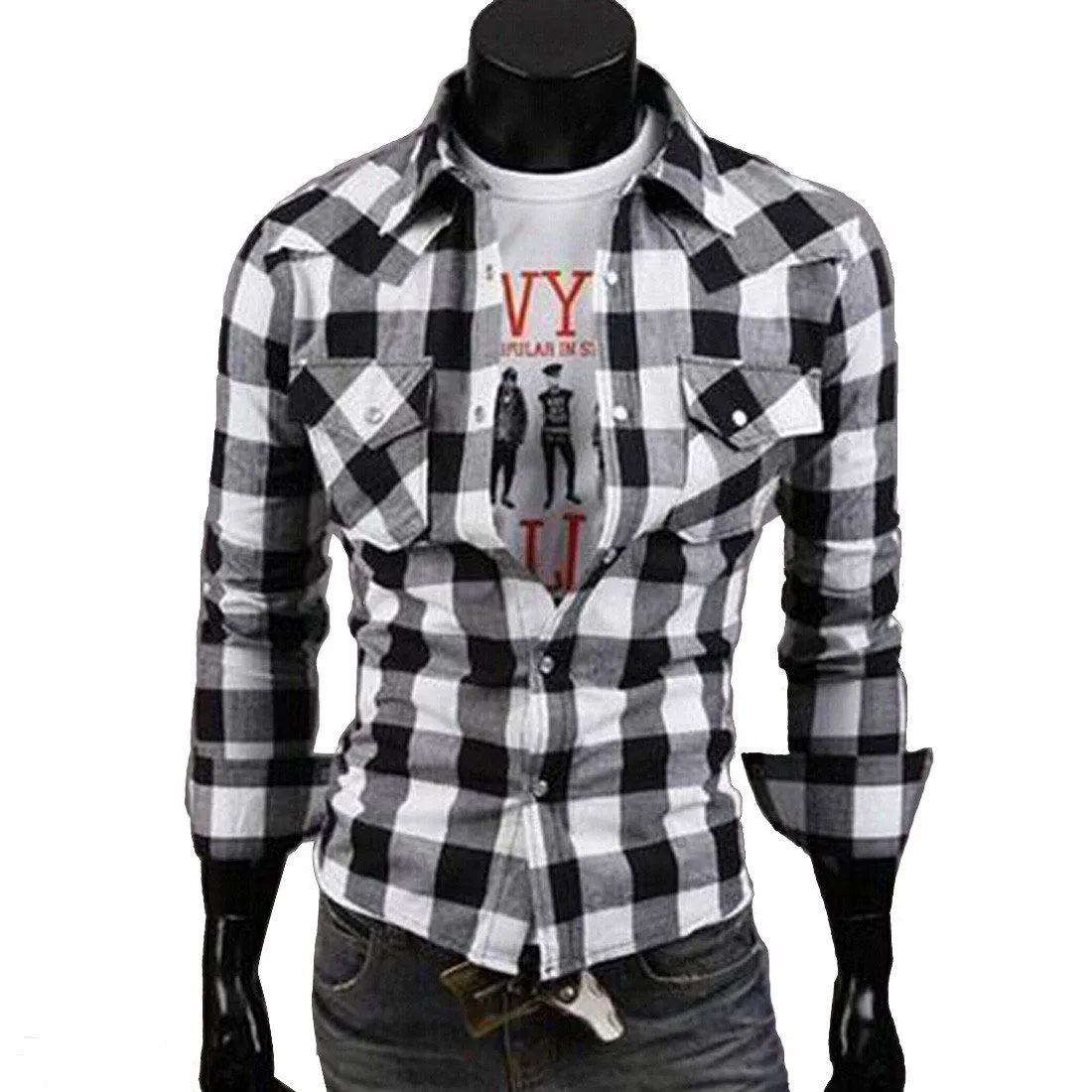 Red and Black Plaid Shirt