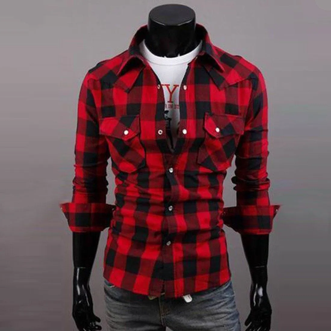 Red and Black Plaid Shirt