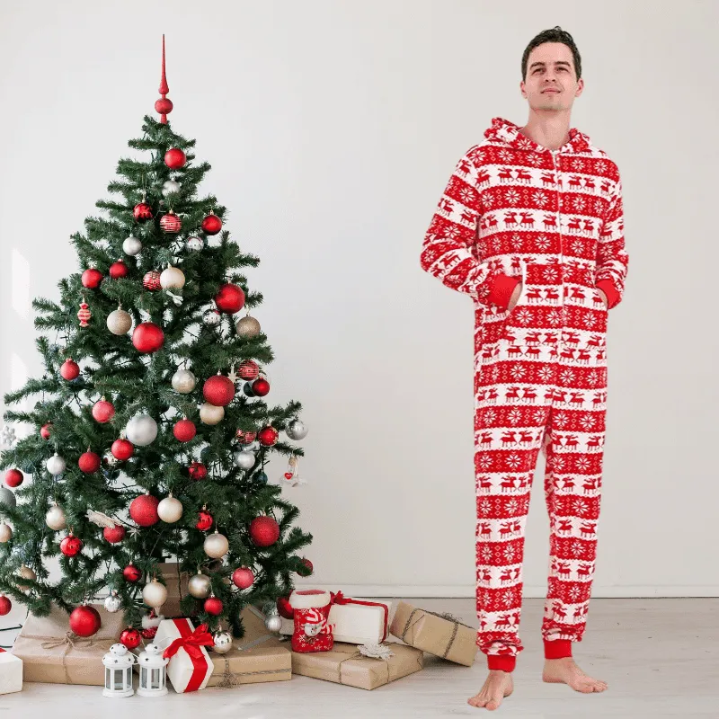 Red Christmas Family Matching Jumpsuit Pajama