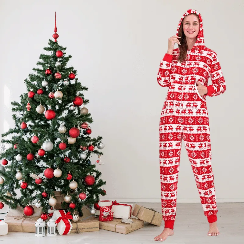 Red Christmas Family Matching Jumpsuit Pajama