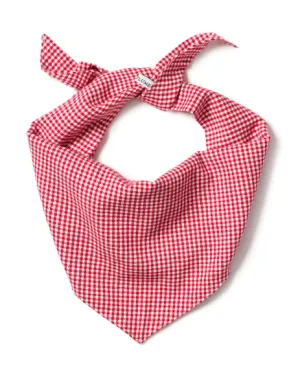 Red Mini Gingham Dog Bandana