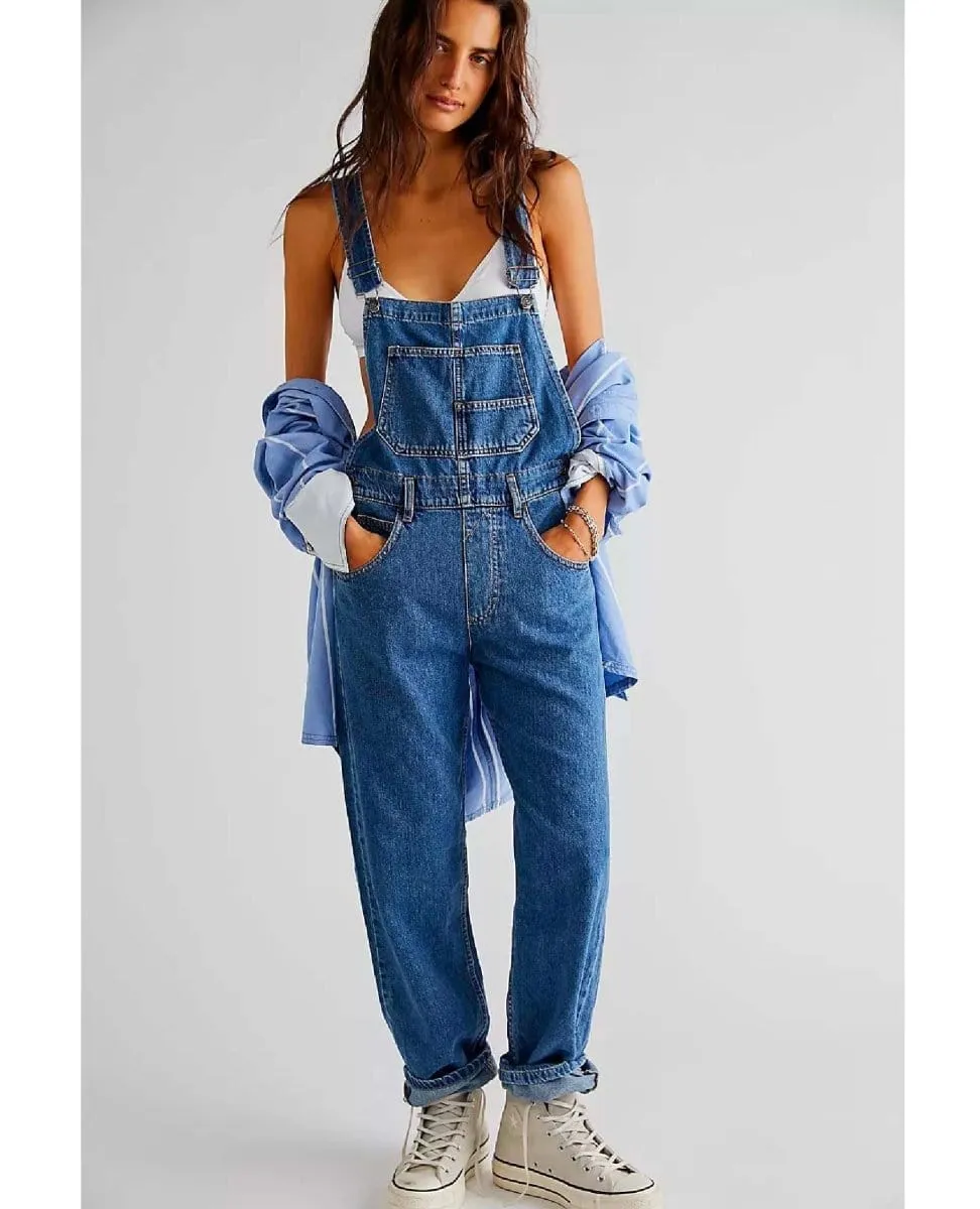 Restock Ziggy Denim Overalls Sapphire Blue