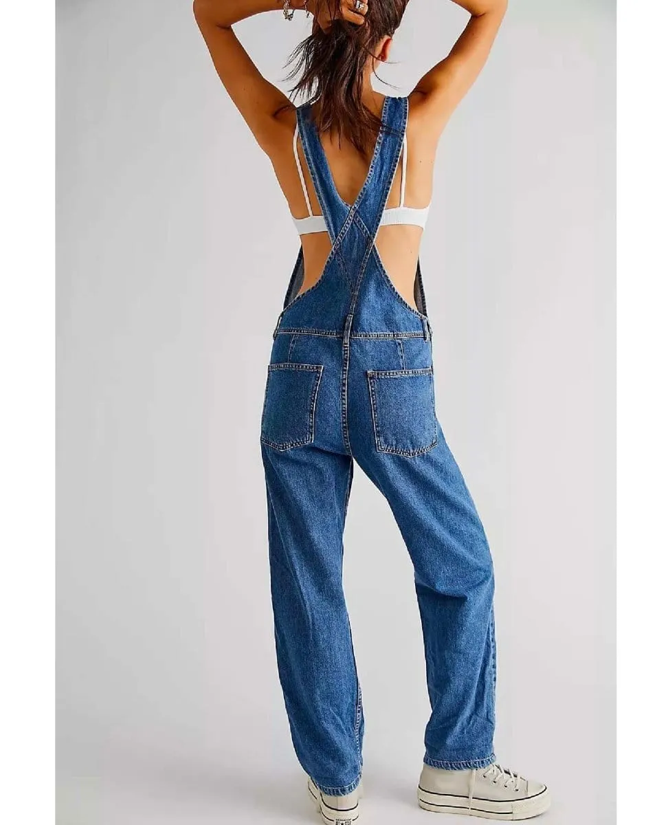 Restock Ziggy Denim Overalls Sapphire Blue
