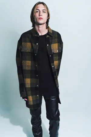 RICK OWENS | OVERSIZED PLAID OUTERSHRT