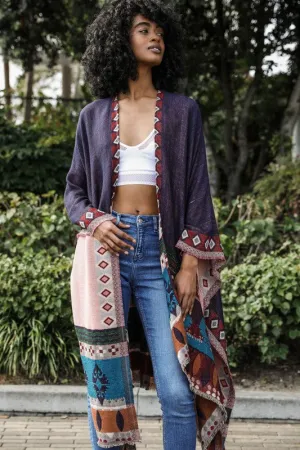 RIVER PRINTED KIMONO