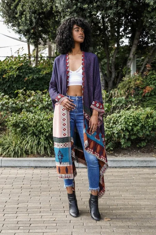 RIVER PRINTED KIMONO