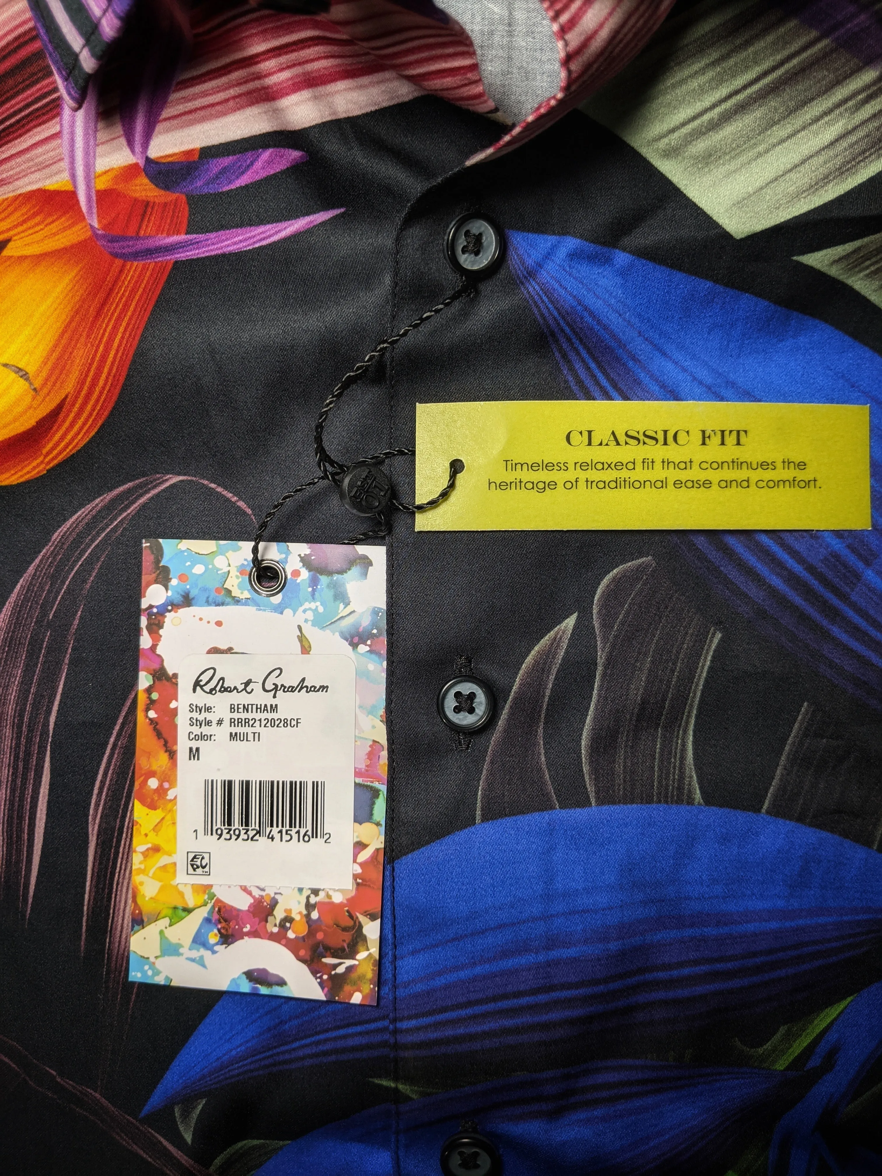 Robert Graham Bentham Short Sleeve Shirt Medium Size
