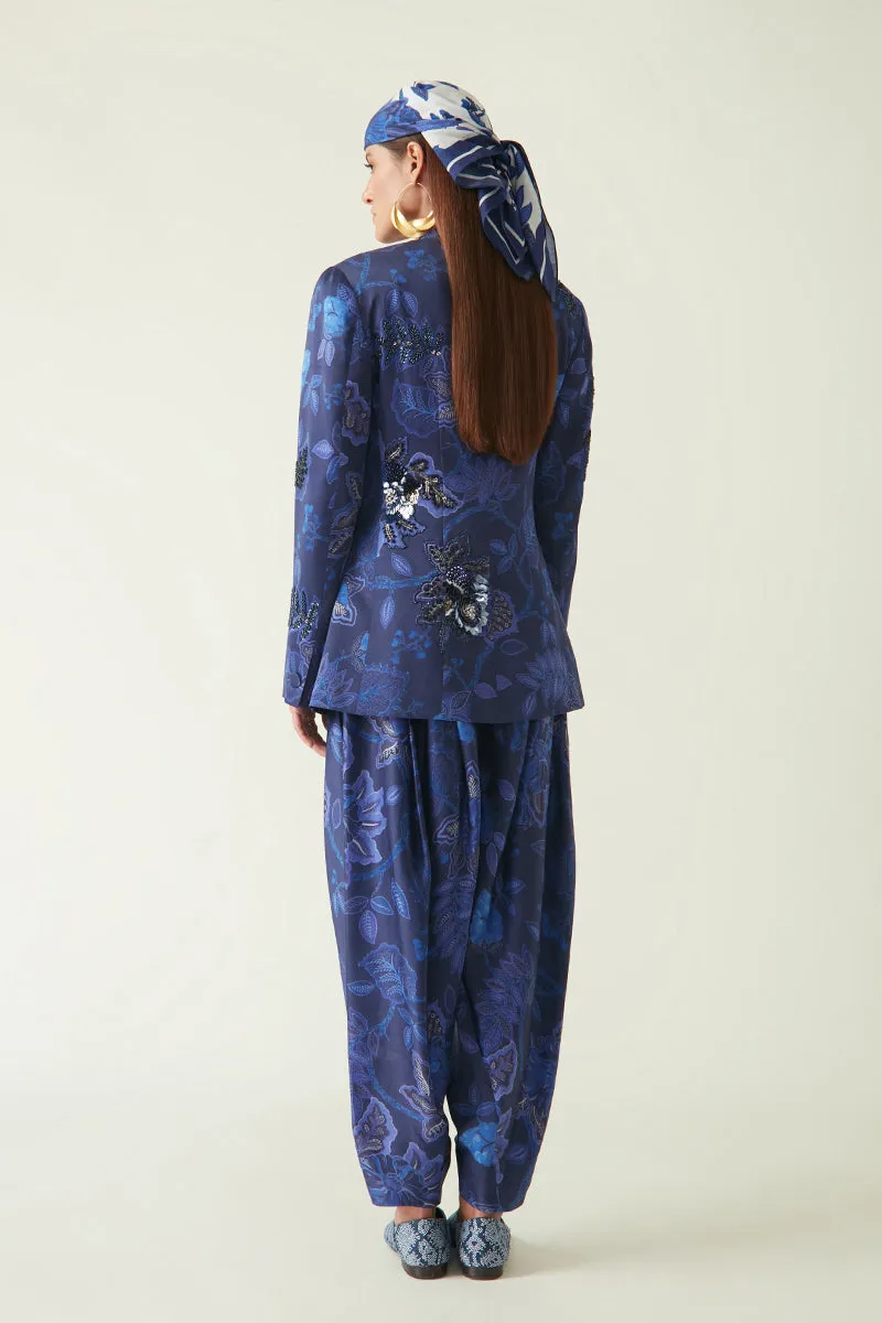 Rockefeller Holidays I  Progo Printed Salwar Modal Satin Navy/Navy Java collection 2JV-68B