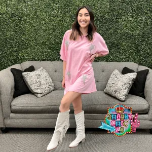 Rodeo Time Tee Dress - Pink