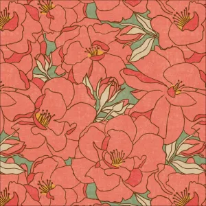 Rosy Deco Cotton Print