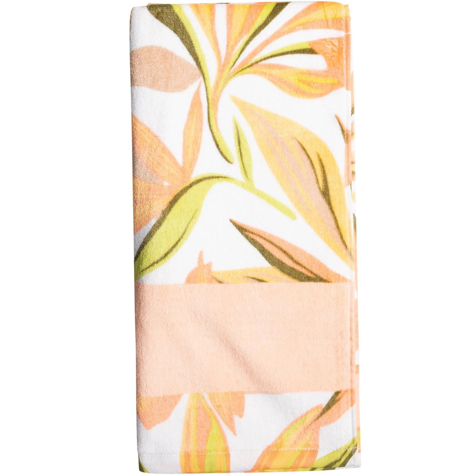 Roxy Womens Cold Water Printed Graphic Beach Holiday Towel - Bright White