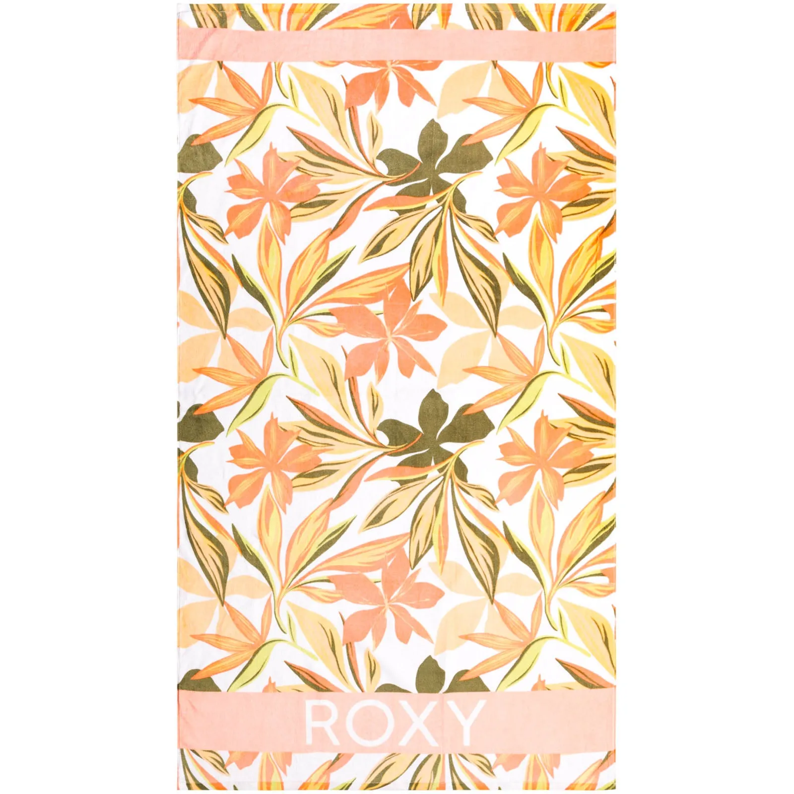 Roxy Womens Cold Water Printed Graphic Beach Holiday Towel - Bright White