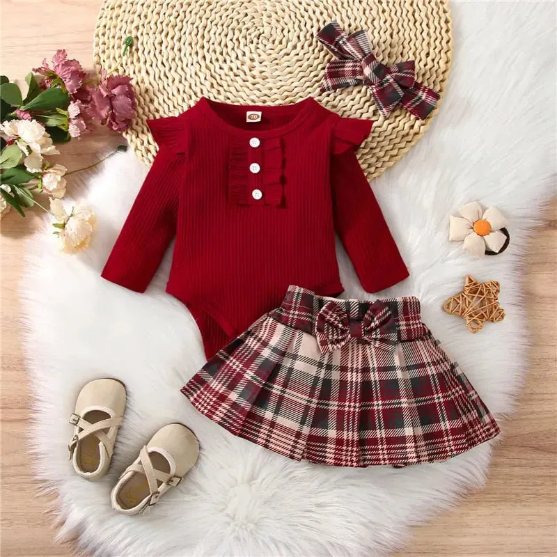 Ruffle & Bow Girls Outfit