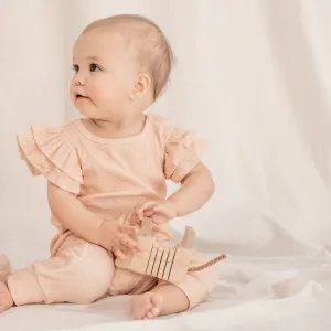 Ruffle Romper - Dusty Pink Floral