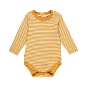RuggedButts Tiny Honey Stripe Knit Long Sleeve Bodysuit