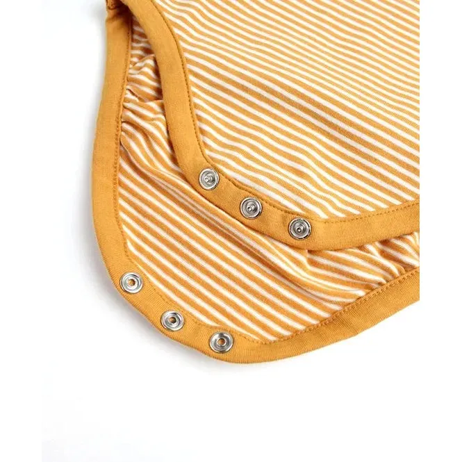 RuggedButts Tiny Honey Stripe Knit Long Sleeve Bodysuit