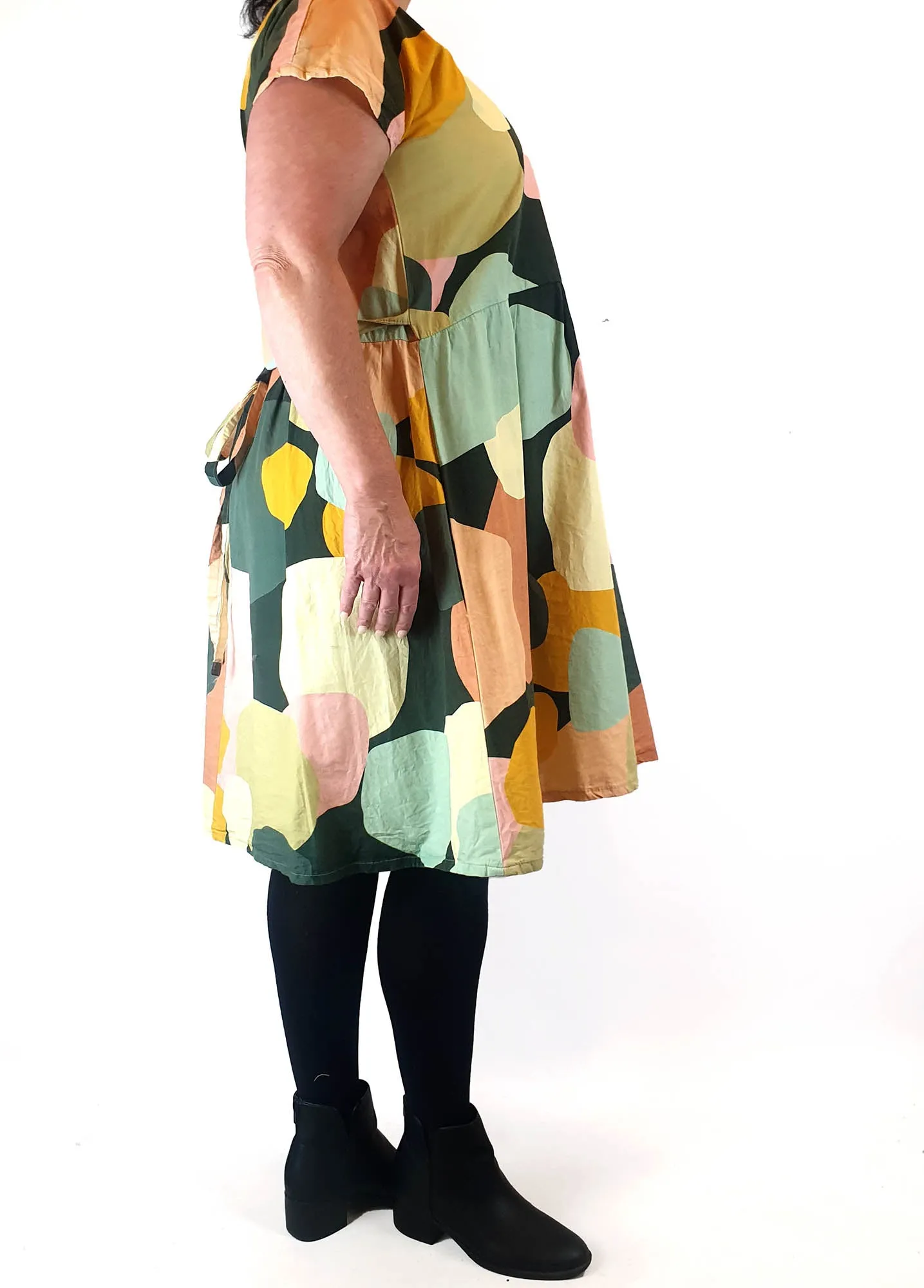 Rummage Style colourful cap sleeve dress size 18