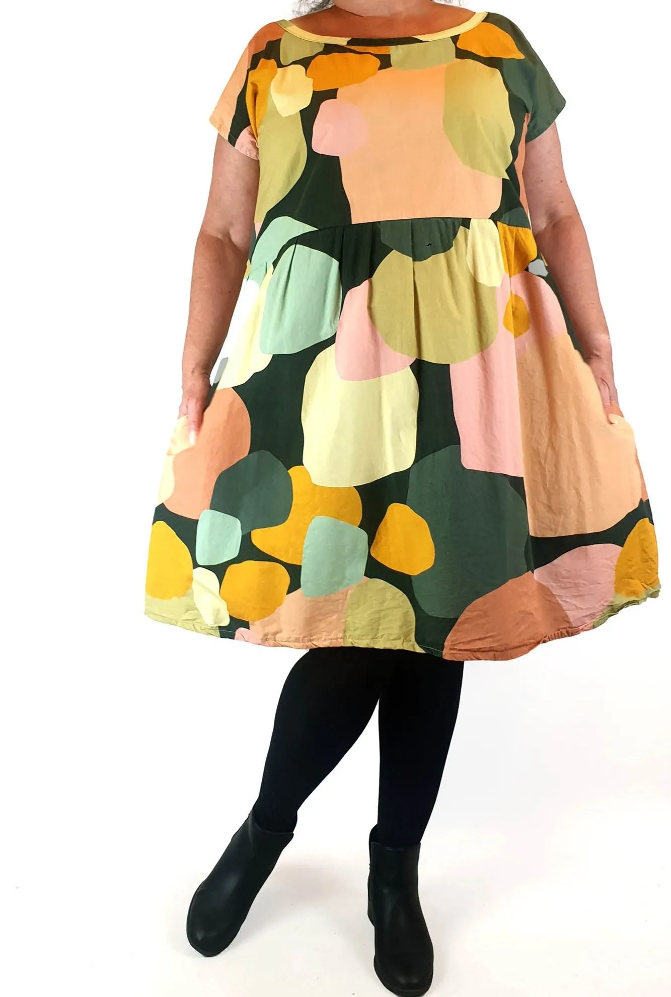 Rummage Style colourful cap sleeve dress size 18