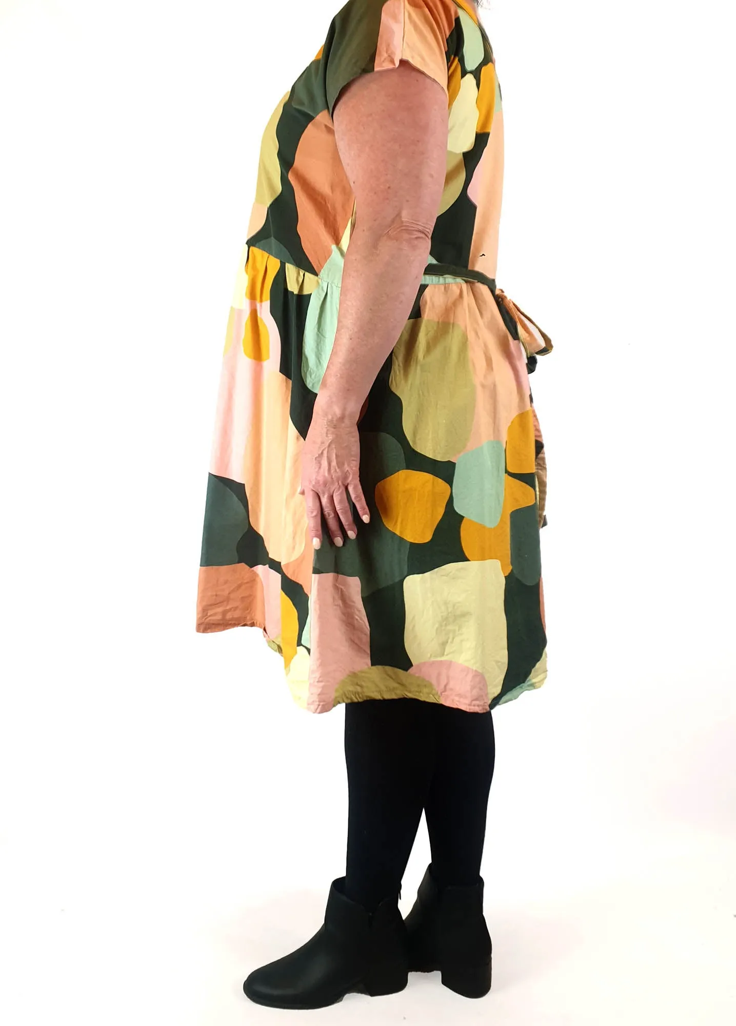 Rummage Style colourful cap sleeve dress size 18