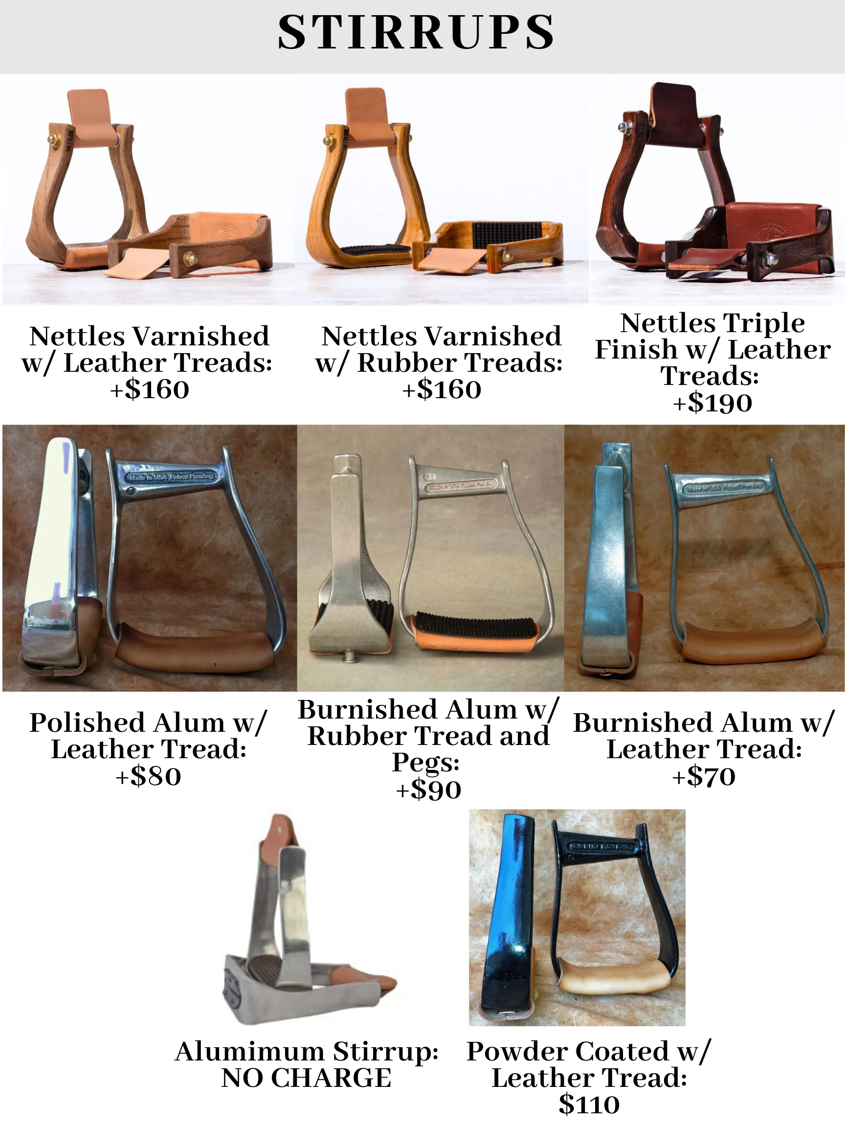 Saddle 8 (Base price   $1070)