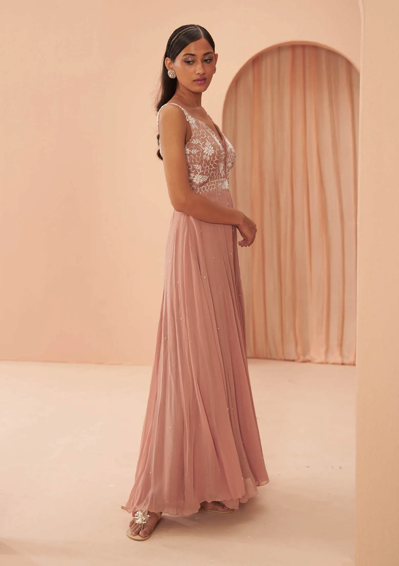 Salmon pink jumpsuit