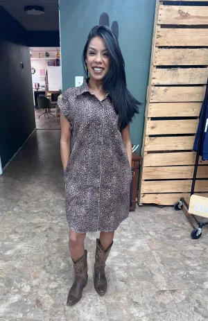 Sandy Leopard Dress