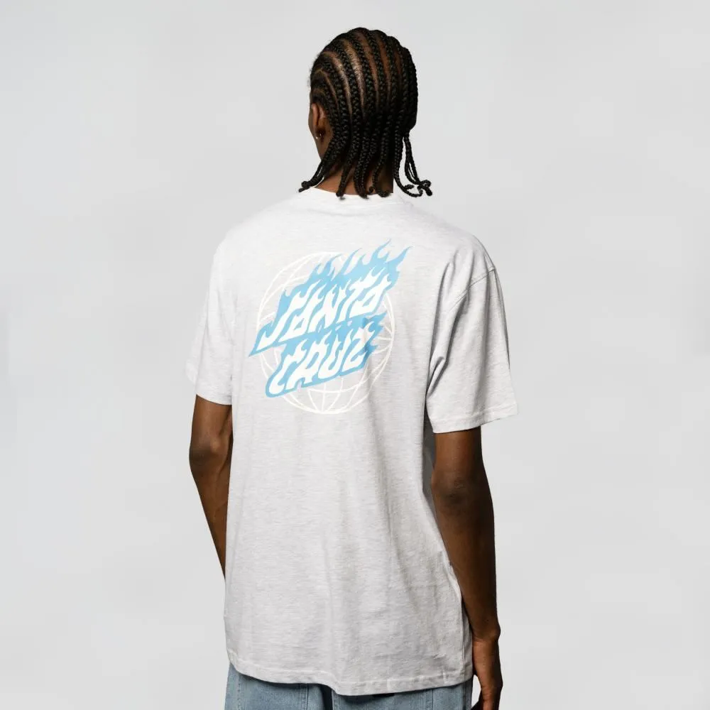 Santa Cruz T-Shirt Global Flame Dot - Athletic Heather