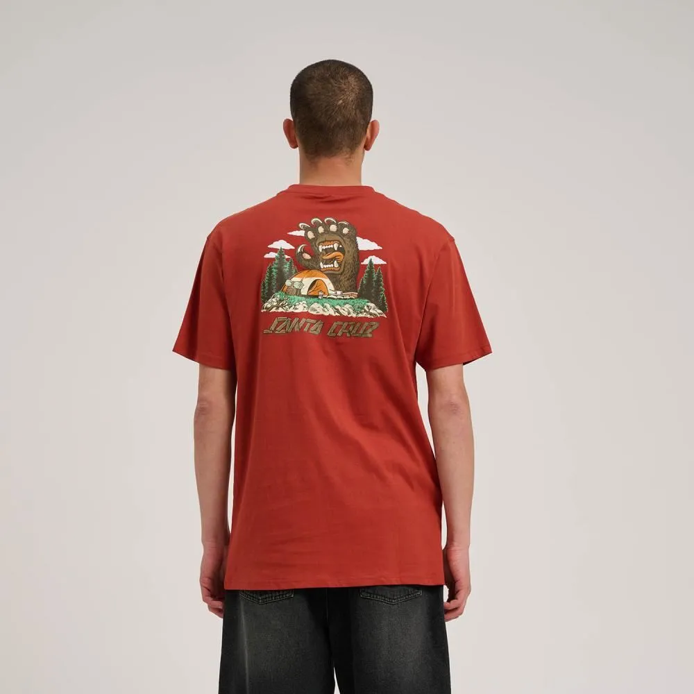 Santa Cruz T-Shirt Screaming Grizzly T-Shirt - Dark Rust