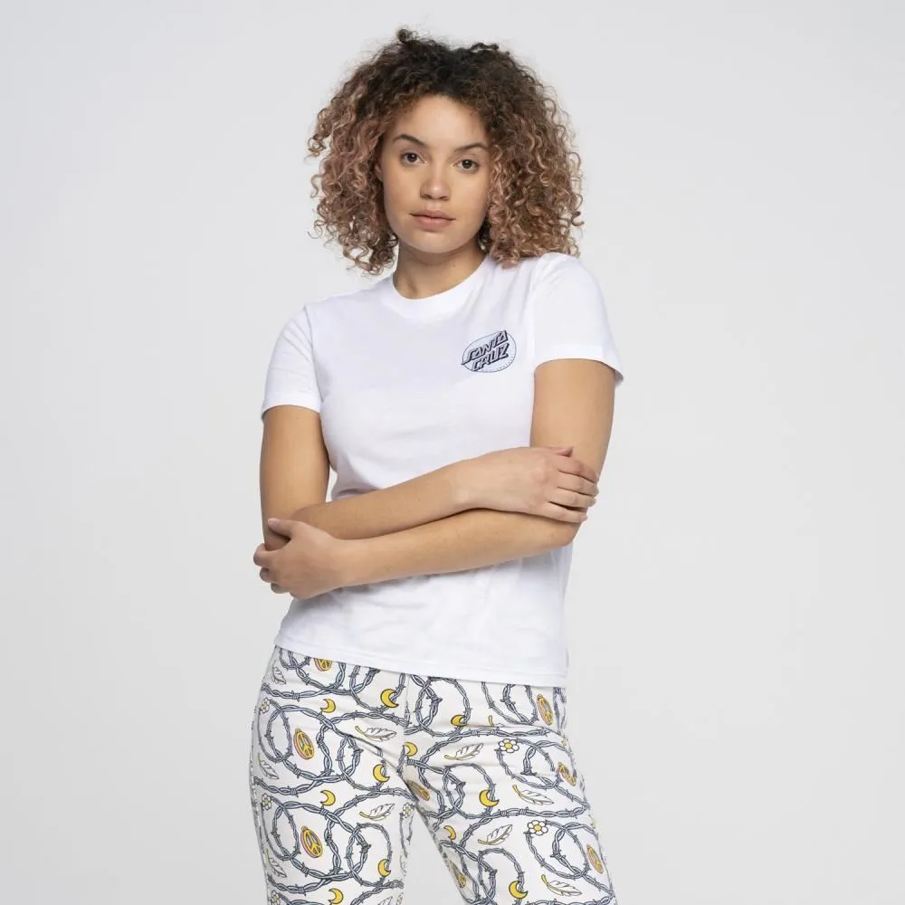 Santa Cruz Womens T-Shirt Gingham Dot T-Shirt - White