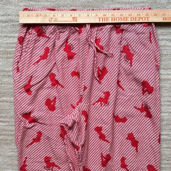 Savage X Fenty White Pearl Candy Cane Girlz Night Star Chaser Flannel Pajamas