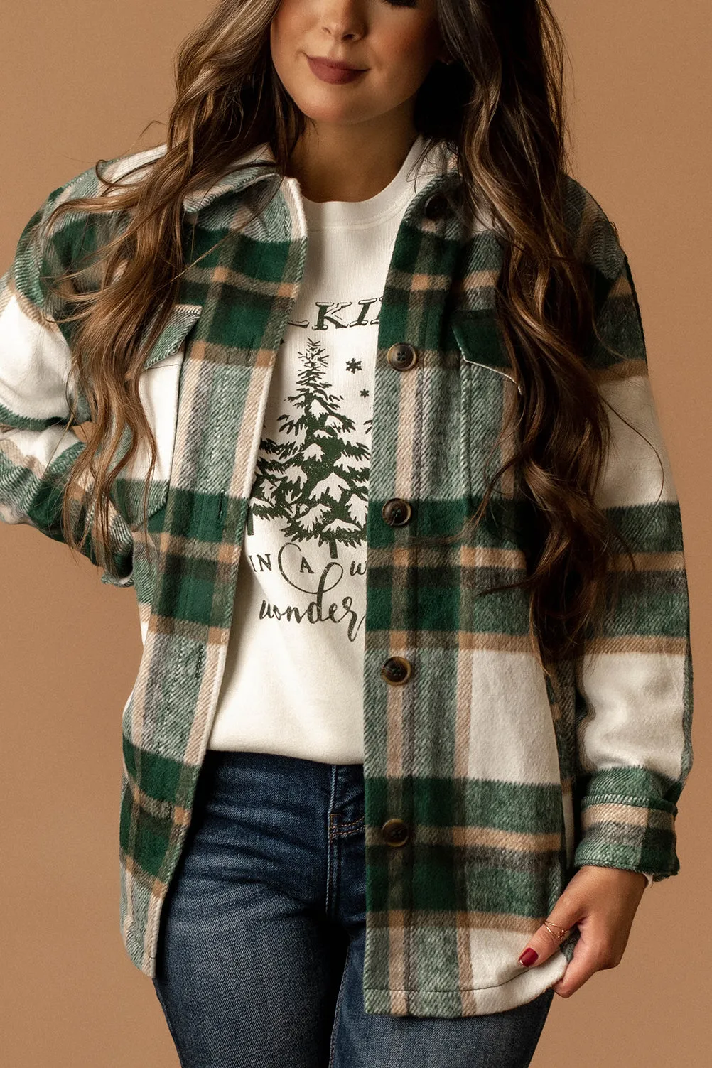 Say It All Plaid Shacket (Black   White) | FINAL SALE