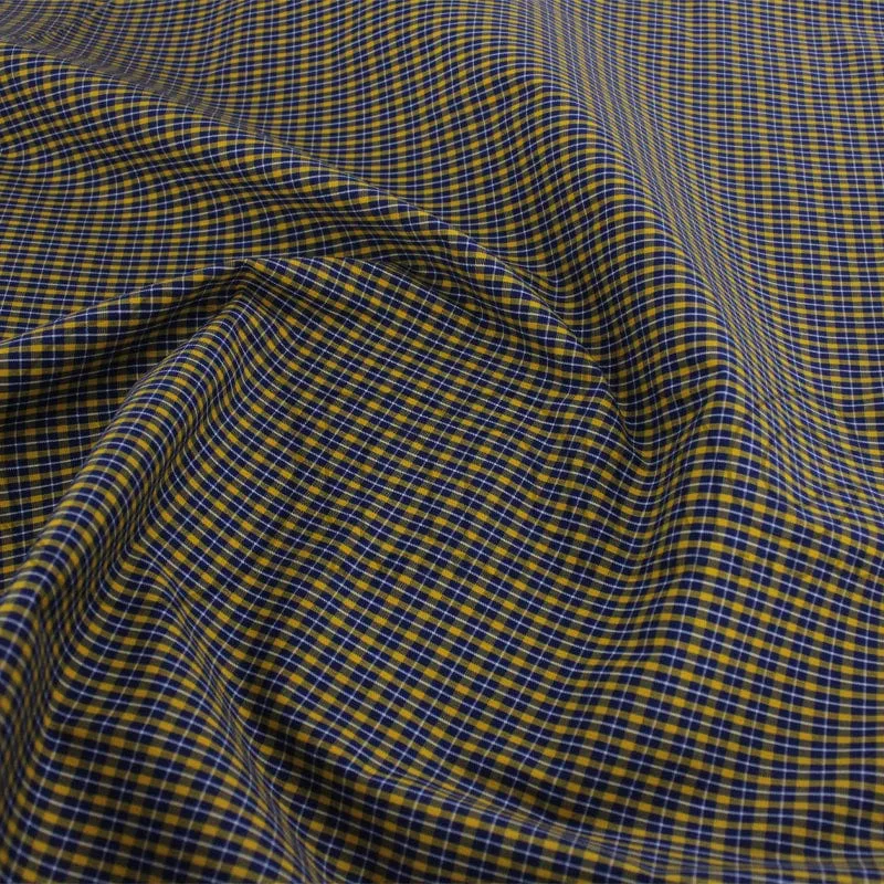 School Check Yellow Fabric 150cm