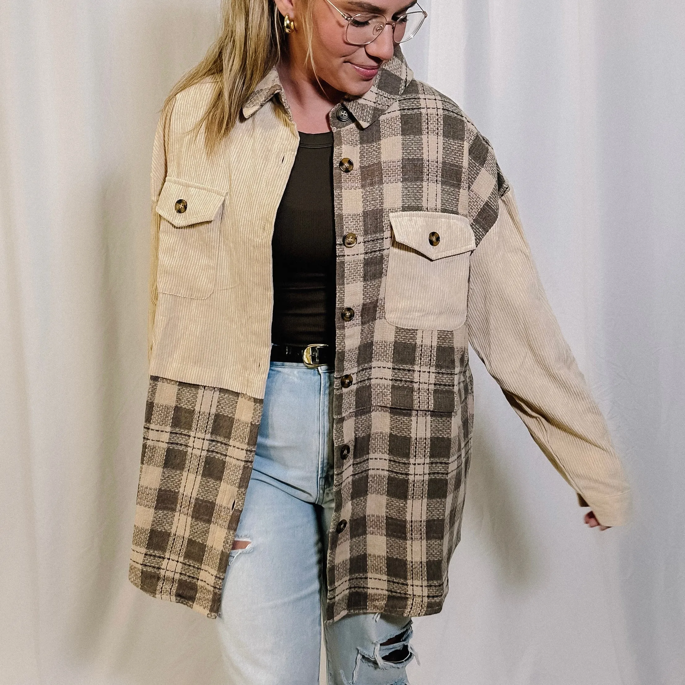 See A Pattern Plaid Shacket