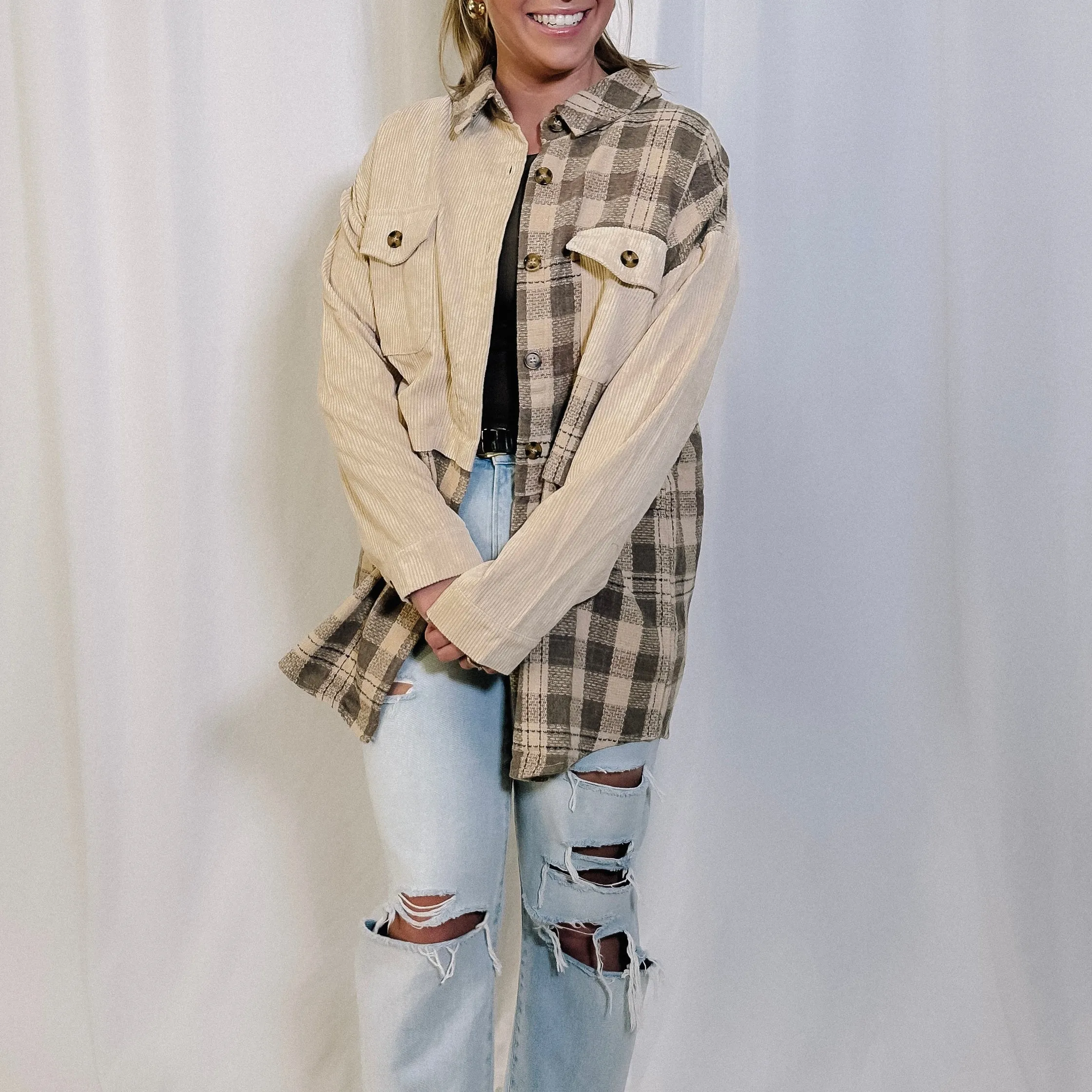 See A Pattern Plaid Shacket