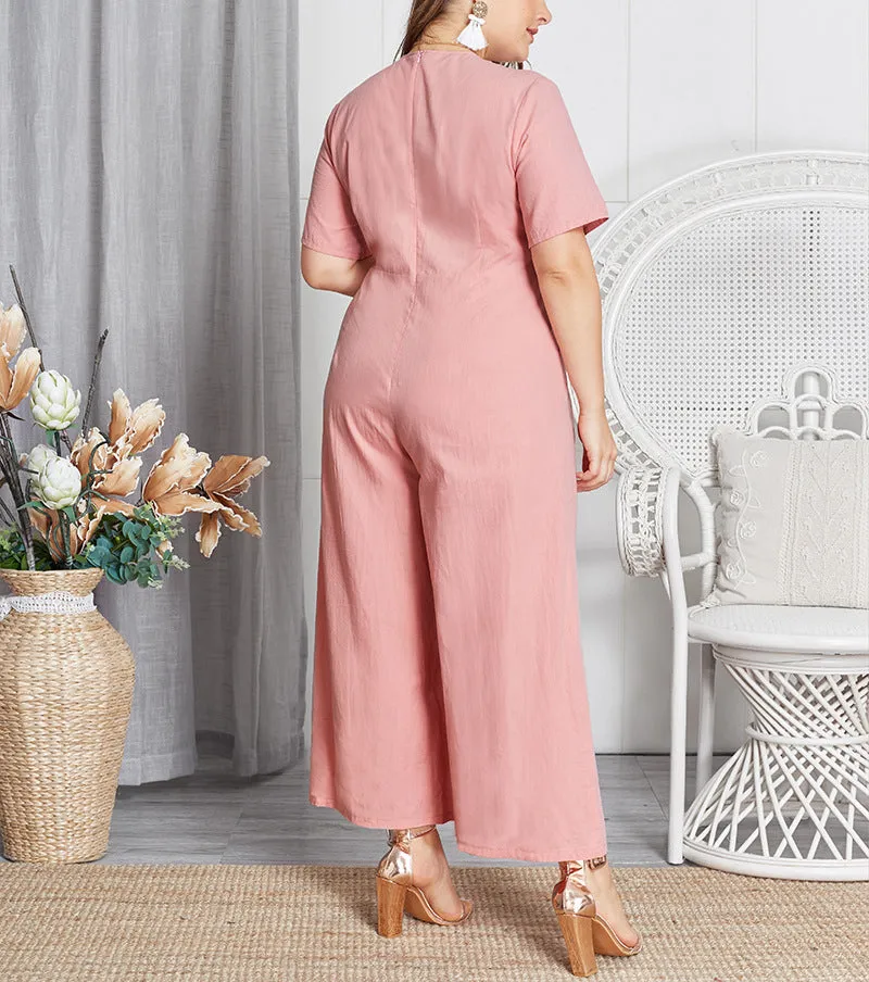 Sexy Bowknot Deep V Neck Rompers Women Jumpsuit