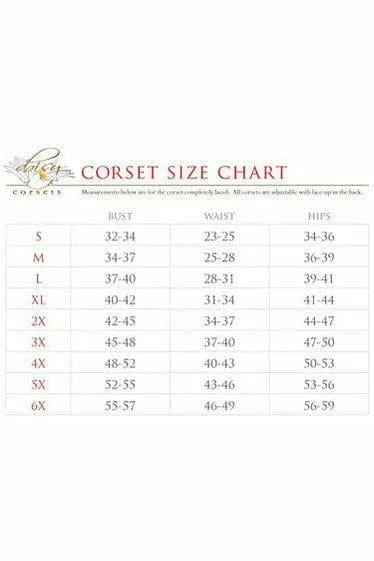 Sexy Deluxe 4 Piece Lace Witch Corset Halloween Costume