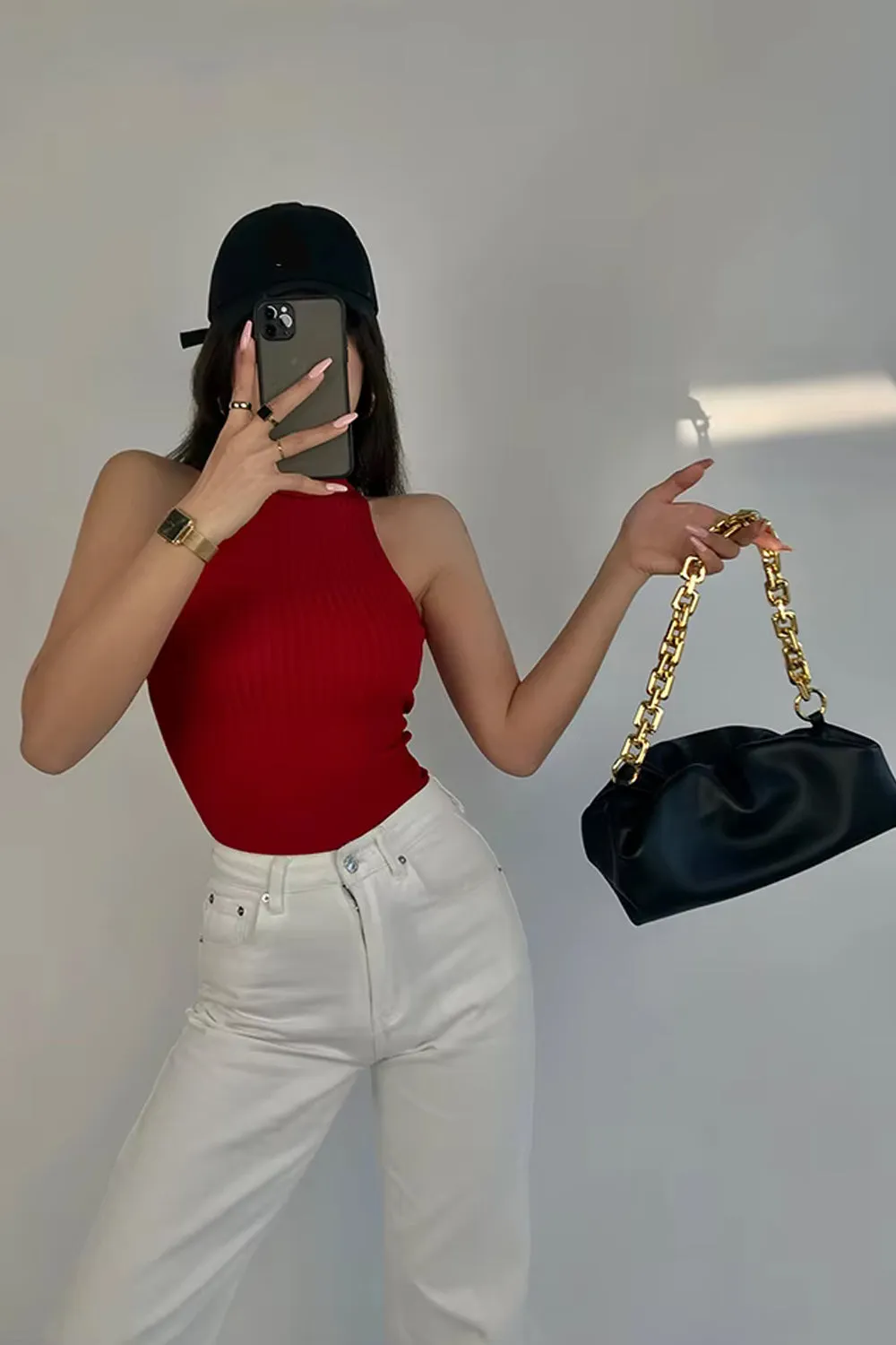 Sexy Knitted Turtleneck Off Shoulder Crop Tops