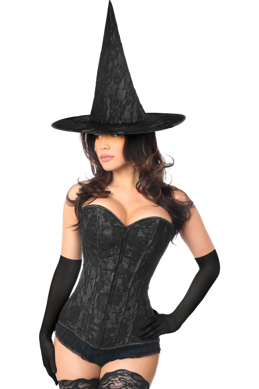 Sexy Three Piece Midnight Witch Corset Costume