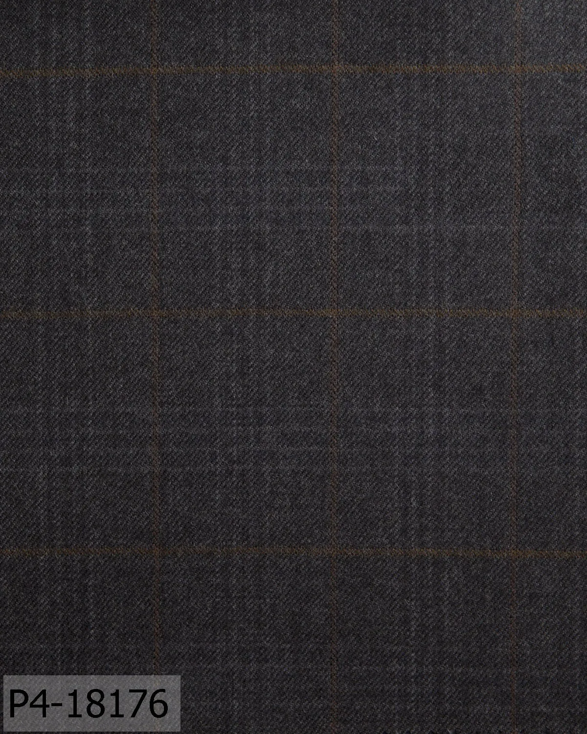 Shadow Grey With Orange Plaid Check Flannel Vest