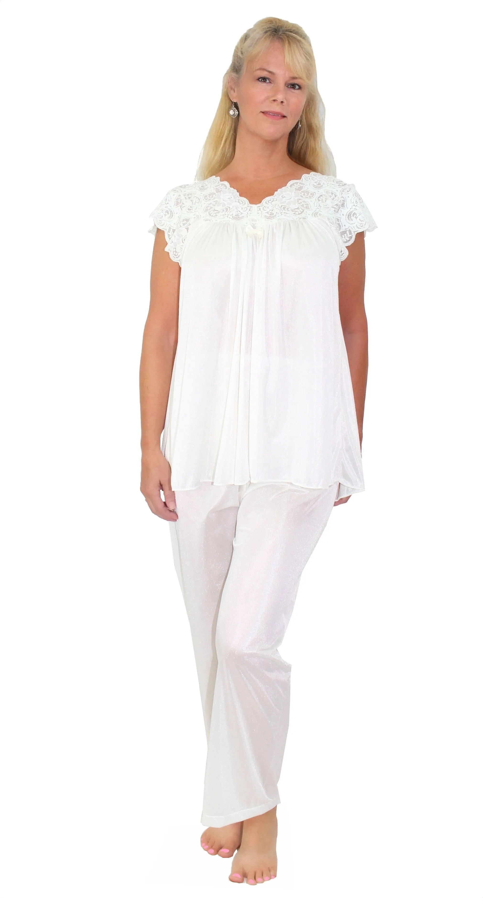 Shadowline Pajama Babydoll Lingerie Pajama Set Vintage Style with Panty