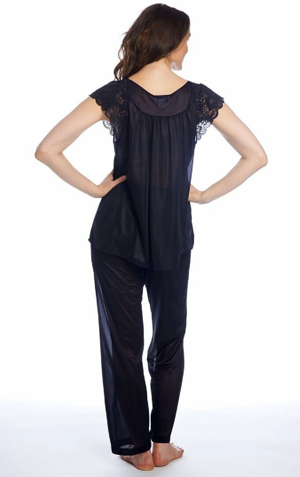 Shadowline Pajama Babydoll Lingerie Pajama Set Vintage Style with Panty