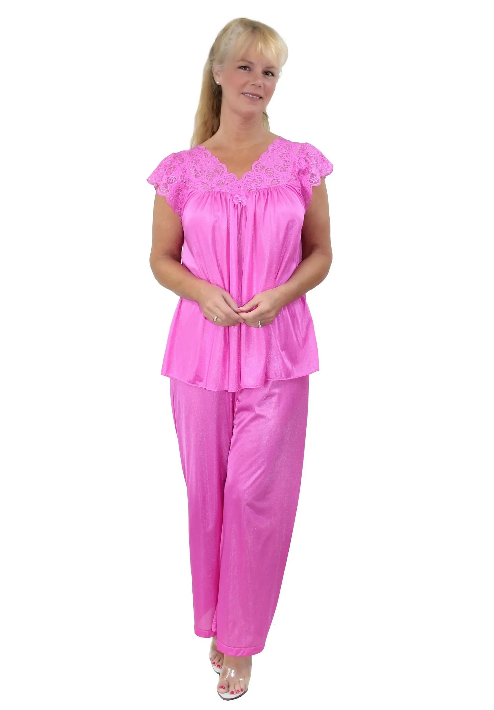 Shadowline Pajama Babydoll Lingerie Pajama Set Vintage Style with Panty