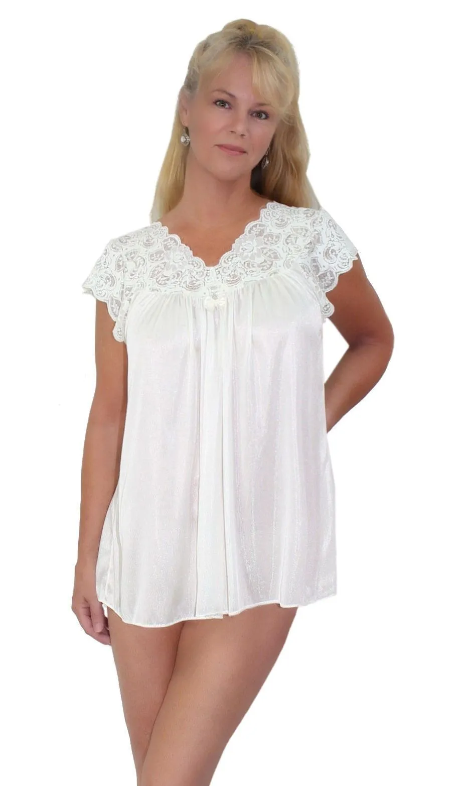 Shadowline Pajama Babydoll Lingerie Pajama Set Vintage Style with Panty